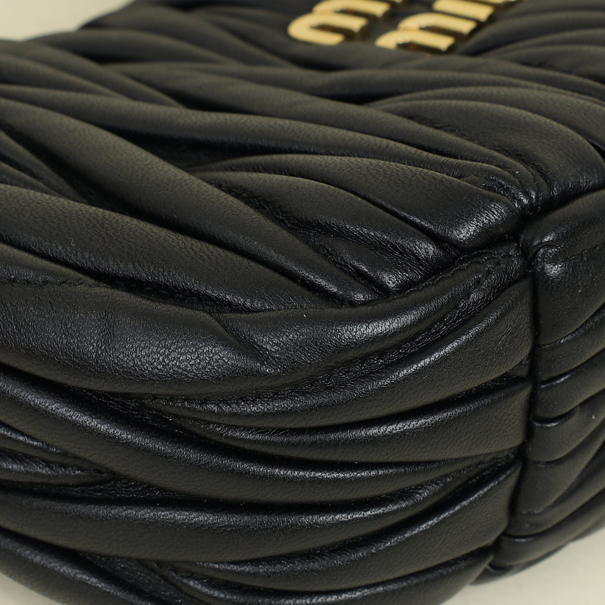 Miu Miu Black Wander Hobo Bag