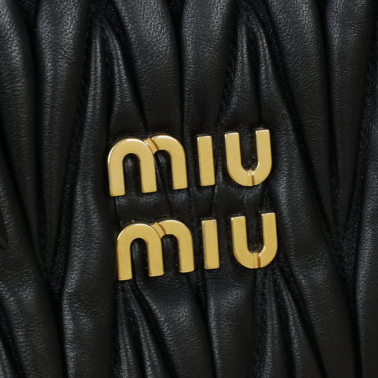 Miu Miu Black Wander Hobo Bag