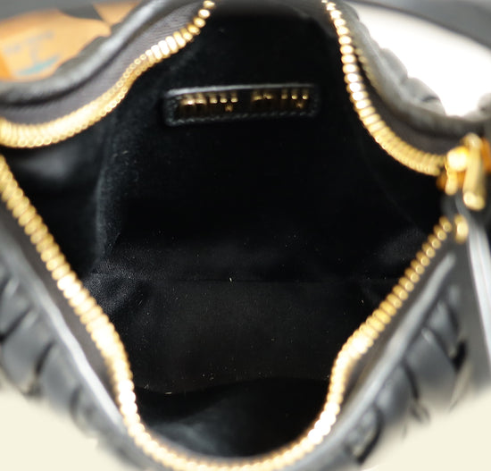 Miu Miu Black Wander Hobo Bag