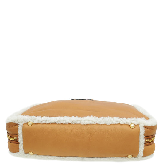 Load image into Gallery viewer, Miu Miu Bicolor Beau Shearling Top-Handle Bag
