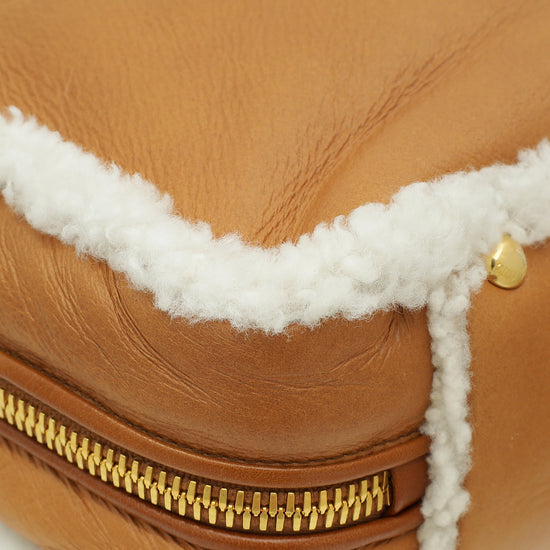 Load image into Gallery viewer, Miu Miu Bicolor Beau Shearling Top-Handle Bag
