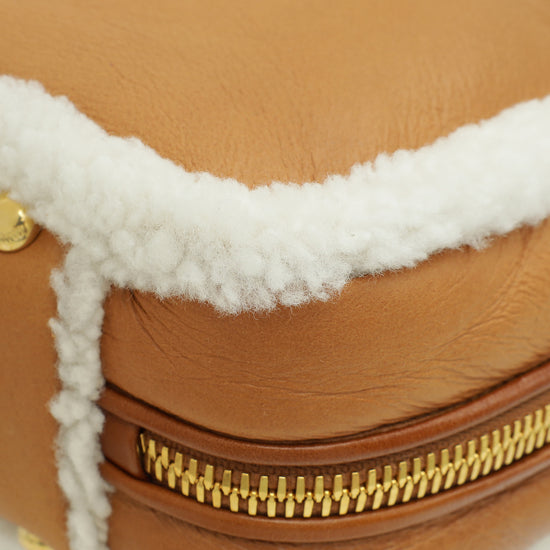 Load image into Gallery viewer, Miu Miu Bicolor Beau Shearling Top-Handle Bag
