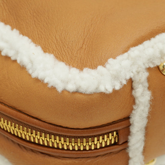 Load image into Gallery viewer, Miu Miu Bicolor Beau Shearling Top-Handle Bag
