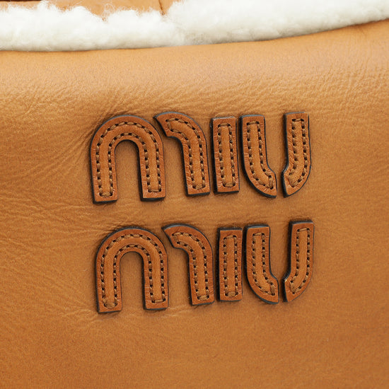 Load image into Gallery viewer, Miu Miu Bicolor Beau Shearling Top-Handle Bag
