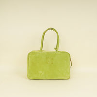 Miu Miu Ivy Green Suede Beau Bag