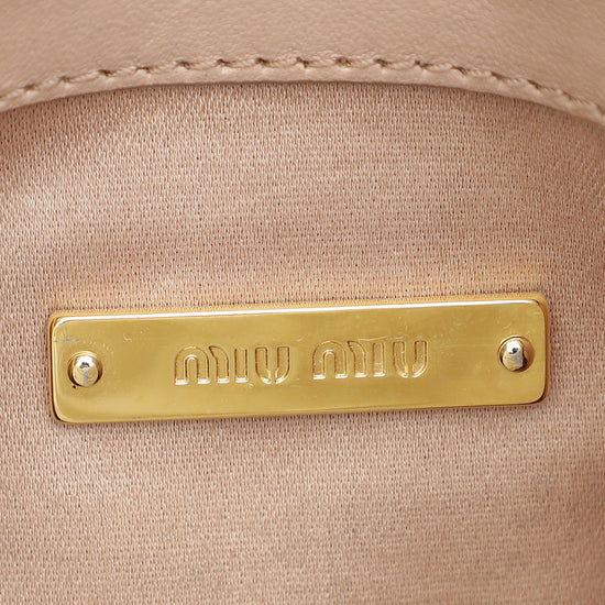 Load image into Gallery viewer, Miu Miu Nude Double Zip Matelassé Crossbody Bag
