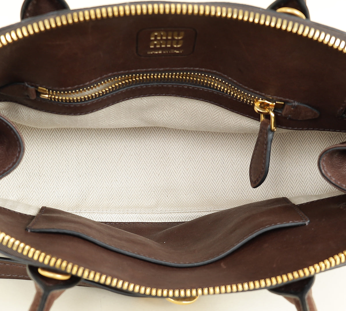 Miu Miu Briarwood Aventure Nappa Top-Handle Briarwood Regular Bag