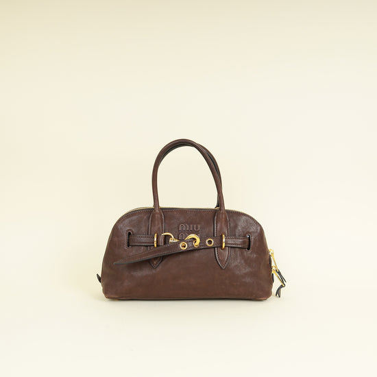 Miu Miu Briarwood Aventure Nappa Top-Handle Briarwood Regular Bag