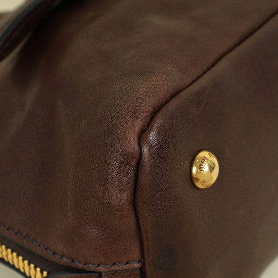 Miu Miu Briarwood Aventure Nappa Top-Handle Briarwood Regular Bag