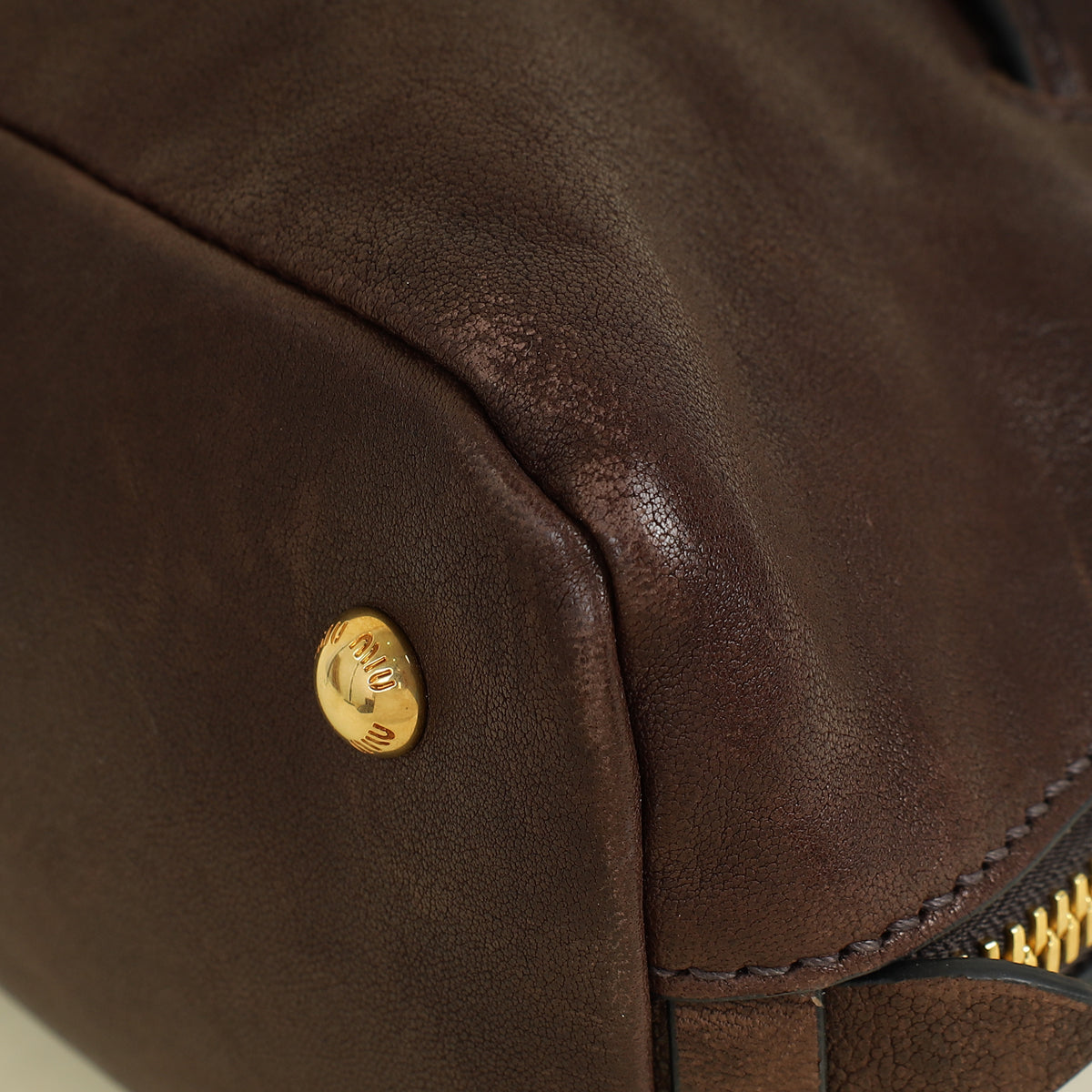 Miu Miu Briarwood Aventure Nappa Top-Handle Briarwood Regular Bag