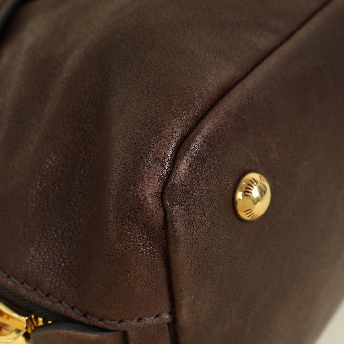 Miu Miu Briarwood Aventure Nappa Top-Handle Briarwood Regular Bag