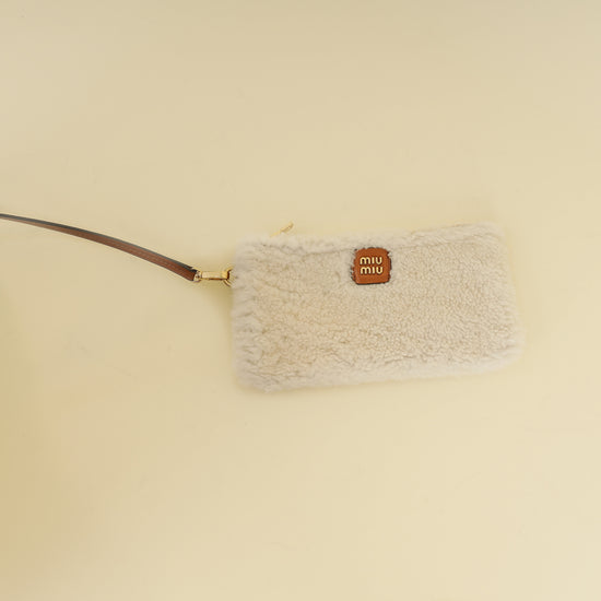 Miu Miu Bicolor Beau Shearling Top-Handle Bag-MIU MIU-THE CLOSET