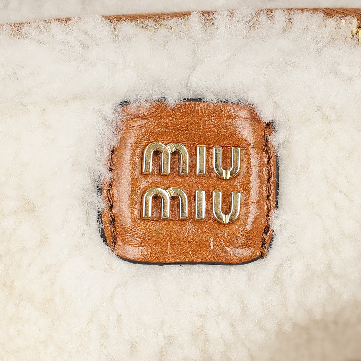 Miu Miu Bicolor Beau Shearling Top-Handle Bag-MIU MIU-THE CLOSET