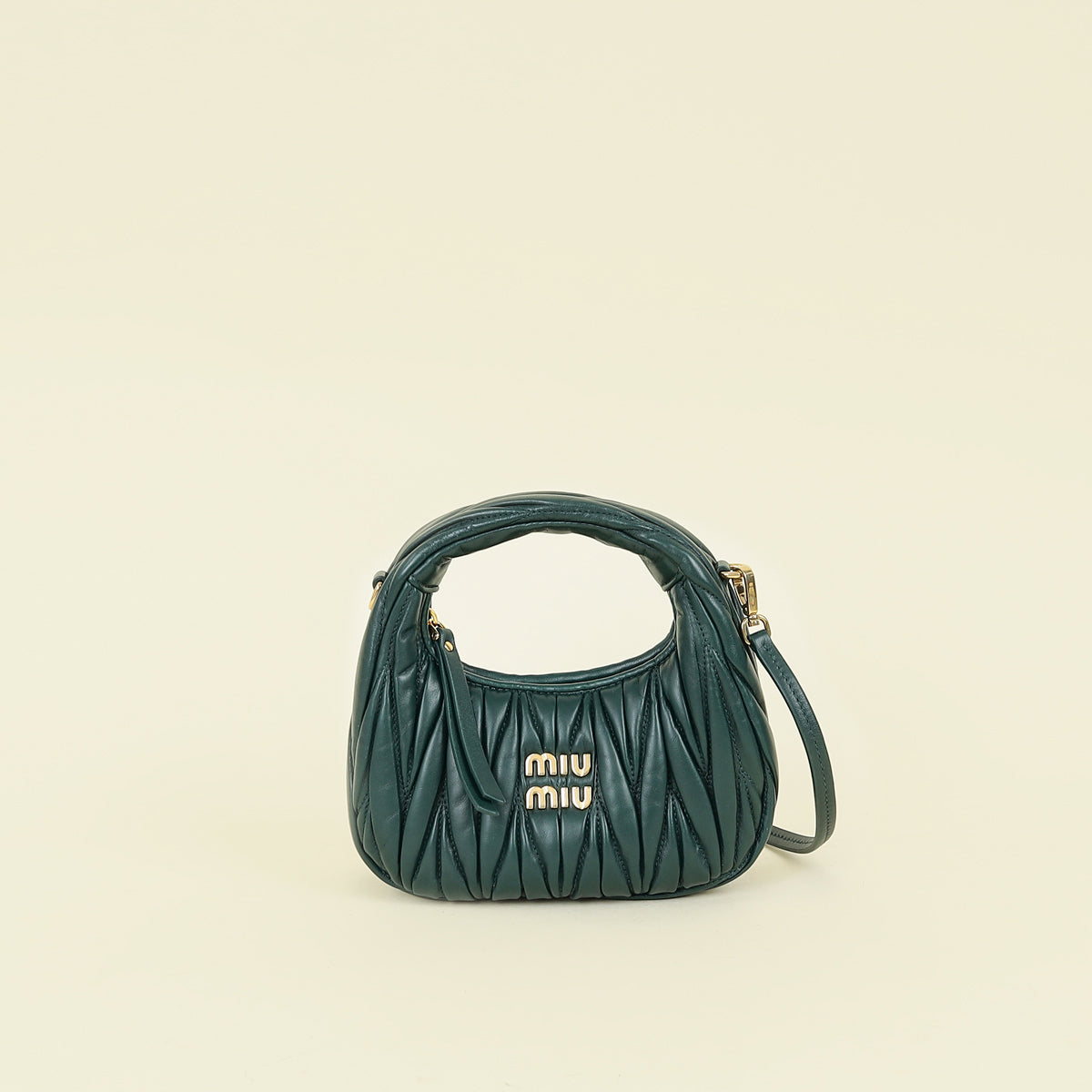Miu Miu Emerald Green Mini Wander Hobo Bag – THE CLOSET