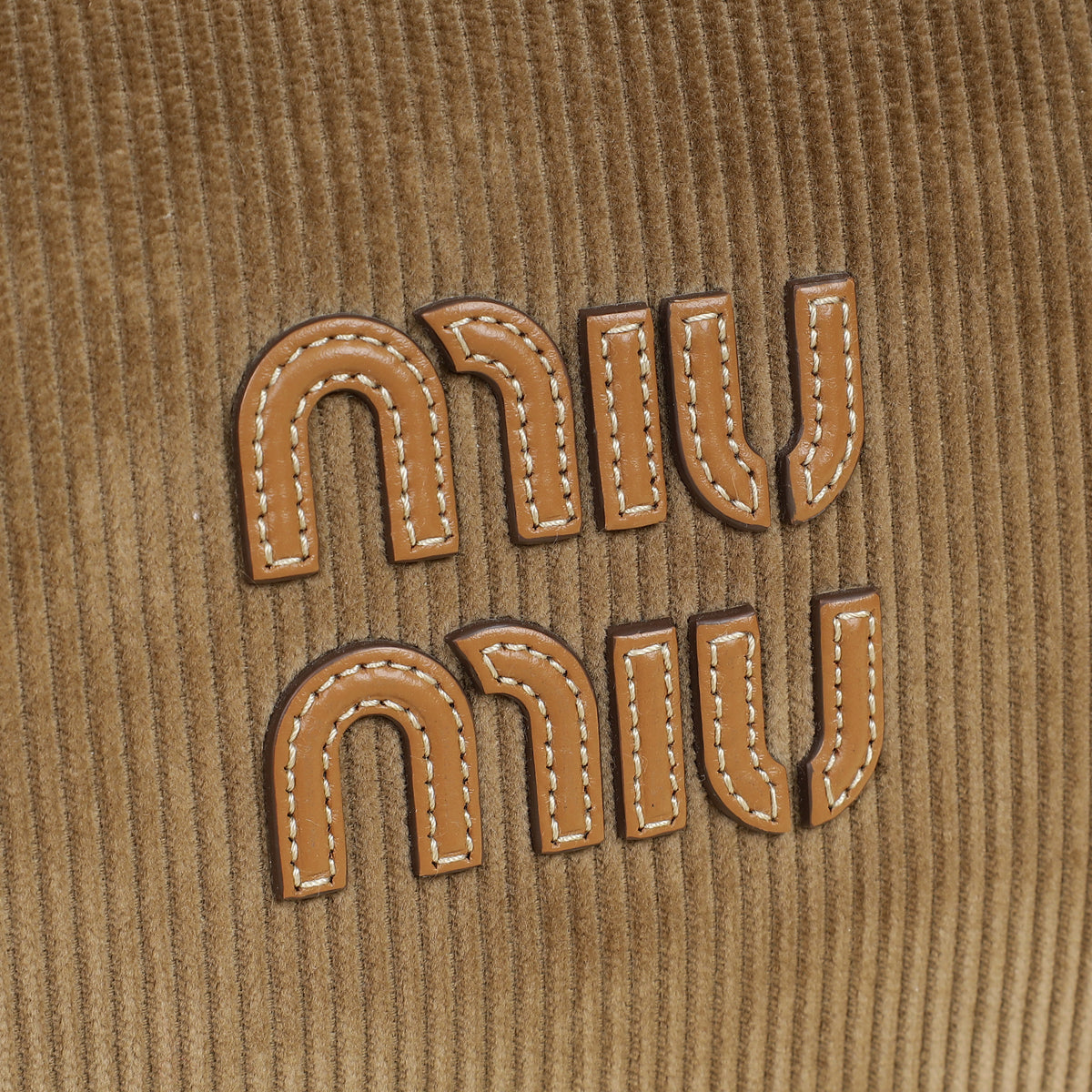 Miu Miu Brown Beau Corduroy Top Handle Bag