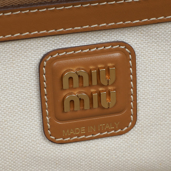Miu Miu Brown Beau Corduroy Top Handle Bag