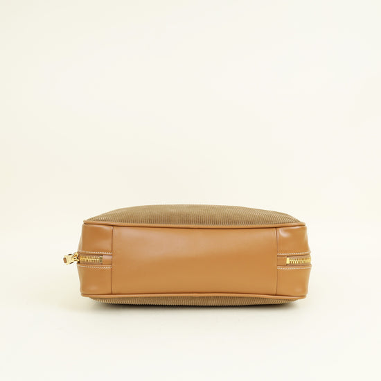 Miu Miu Brown Beau Corduroy Top Handle Bag