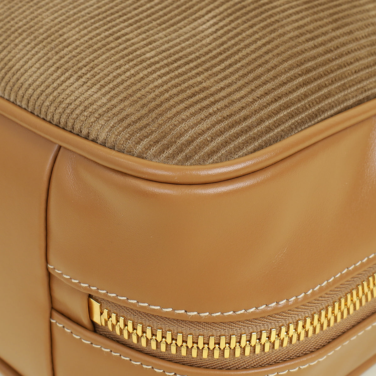 Miu Miu Brown Beau Corduroy Top Handle Bag