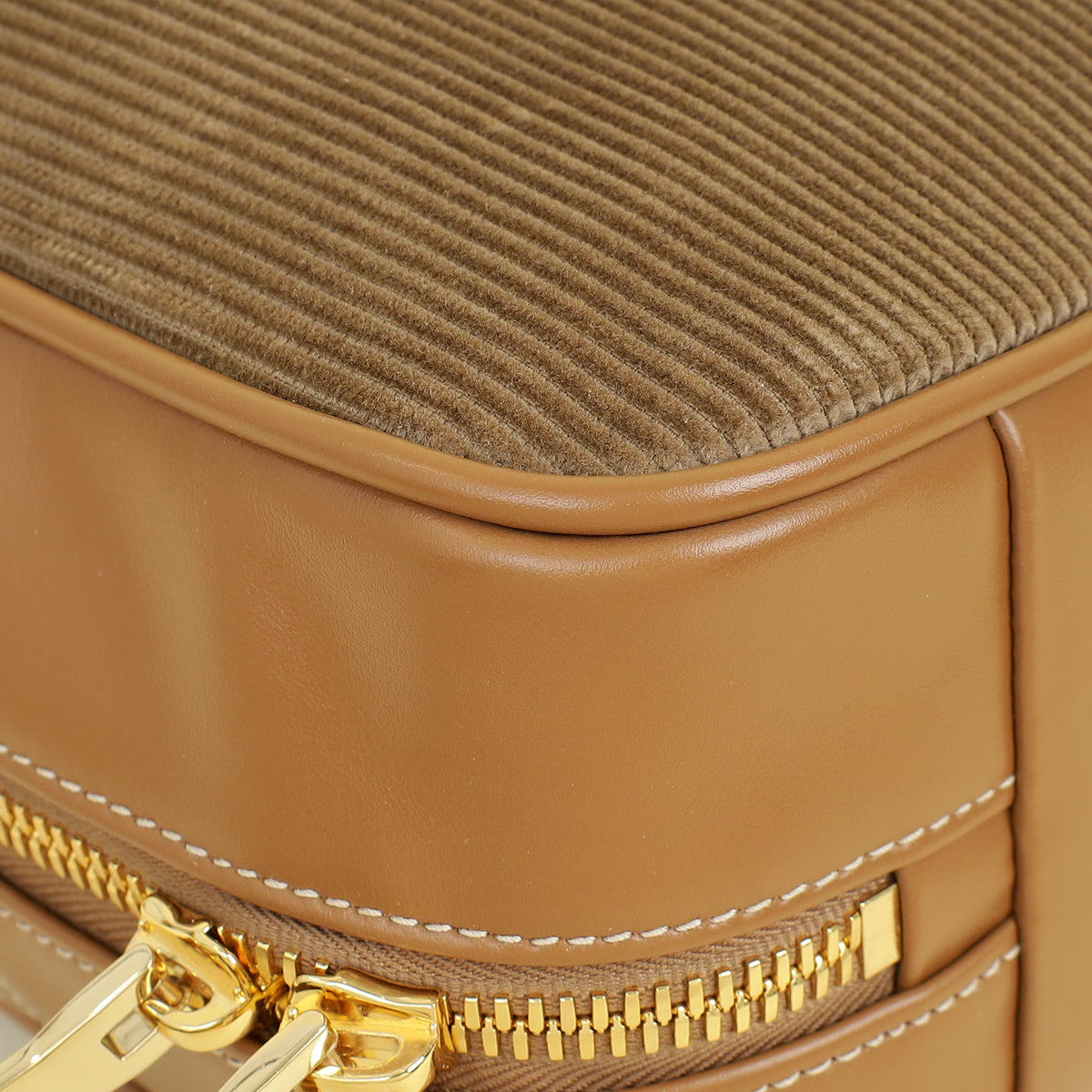 Miu Miu Brown Beau Corduroy Top Handle Bag