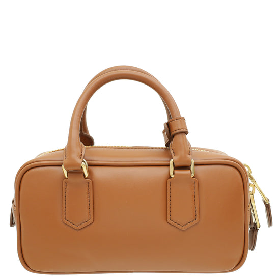 Miu Miu Cognac Arcadie Soft Padded Bag