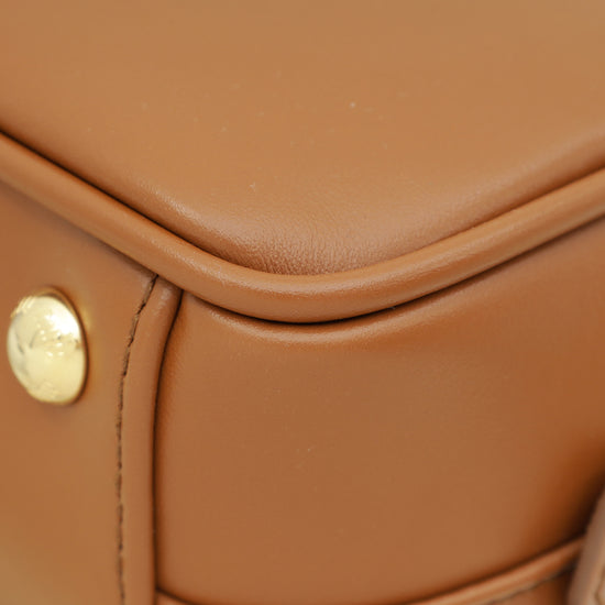 Load image into Gallery viewer, Miu Miu Cognac Arcadie Soft Padded Bag
