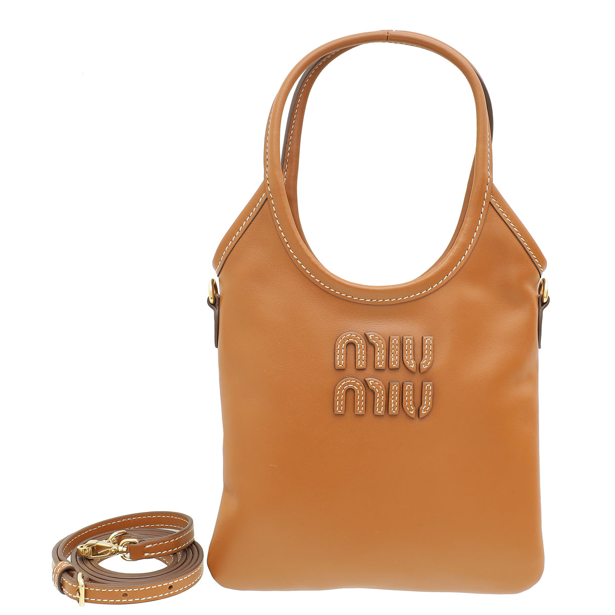 MIU MIU Cognac IVY Mini Bag-MIU MIU-THE CLOSET