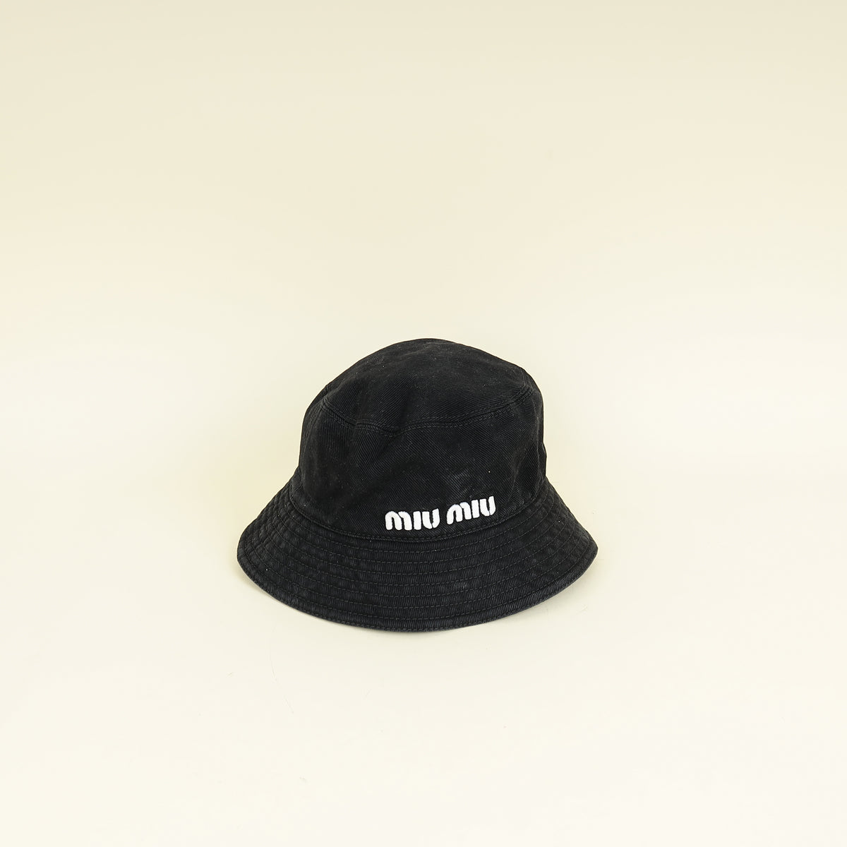 Miu Miu Black Logo Bucket Small Hat