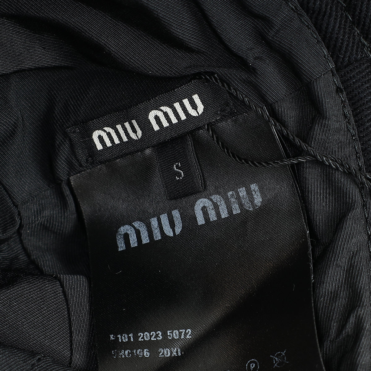 Miu Miu Black Logo Bucket Small Hat