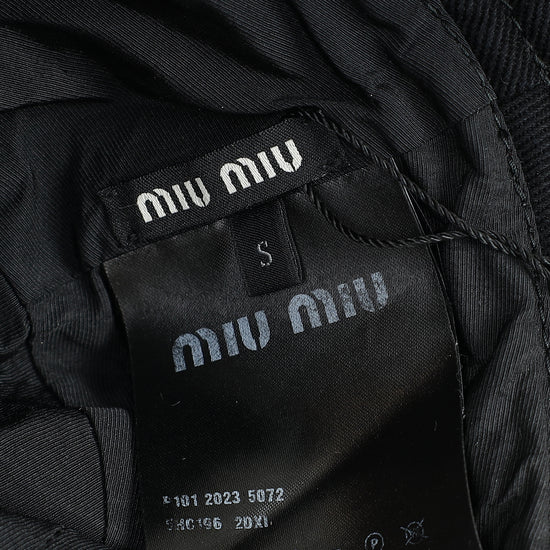 Miu Miu Black Logo Bucket Small Hat