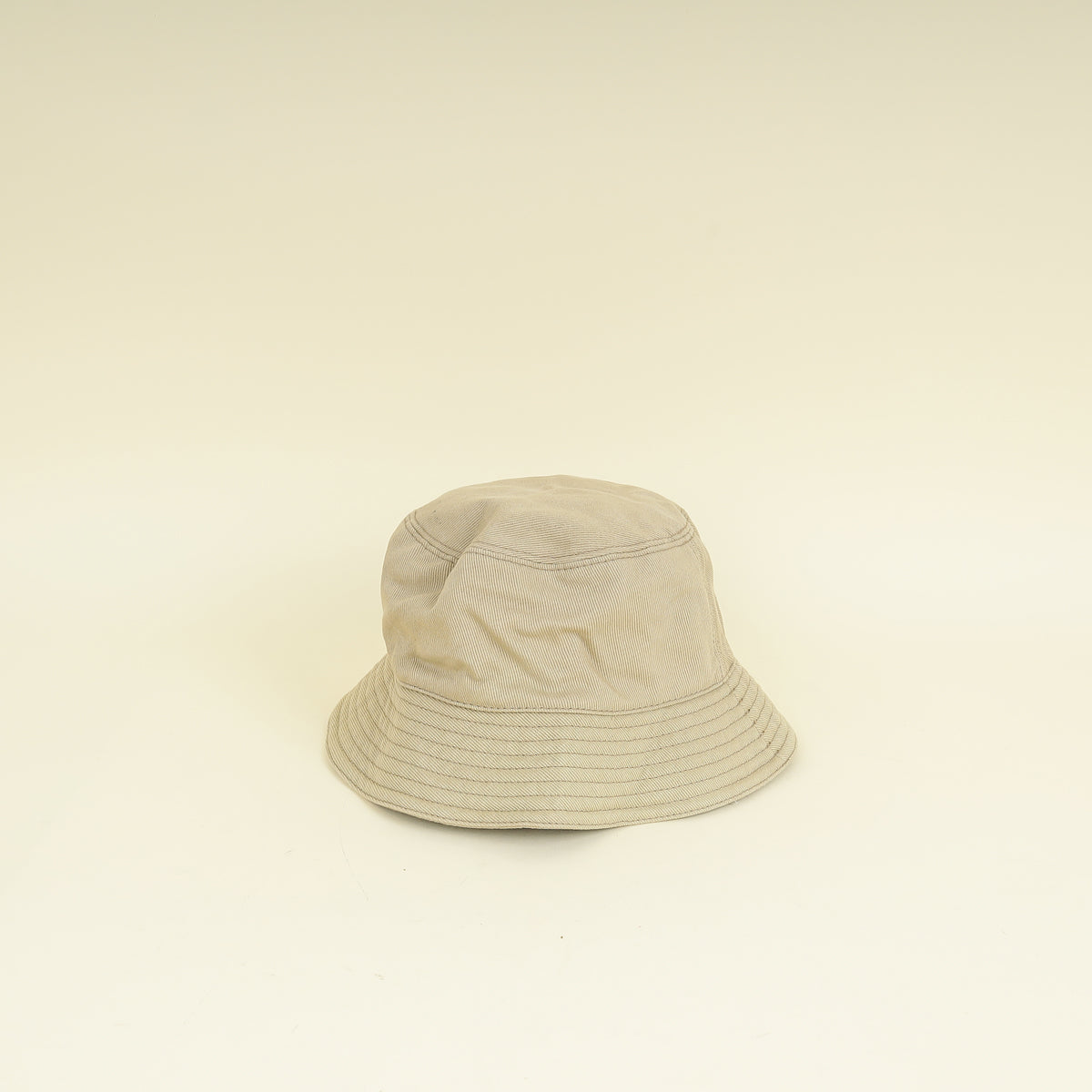 Miu Miu Beige Logo Bucket Medium Hat