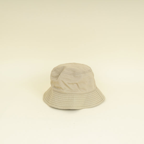 Miu Miu Beige Logo Bucket Medium Hat