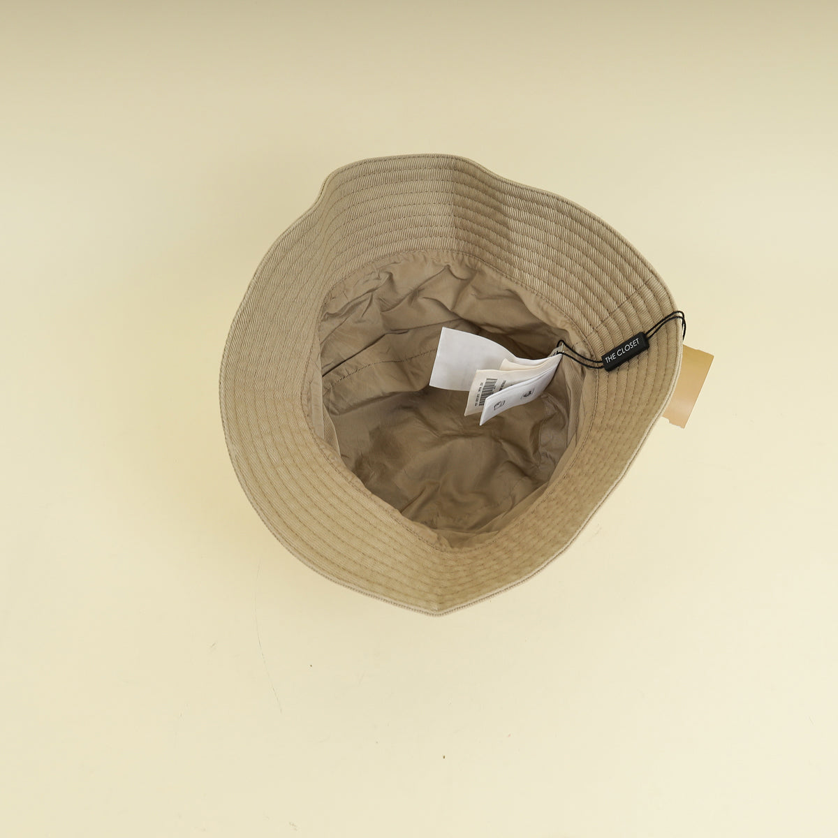 Miu Miu Beige Logo Bucket Medium Hat