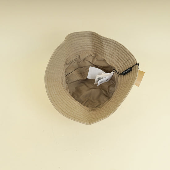 Miu Miu Beige Logo Bucket Medium Hat