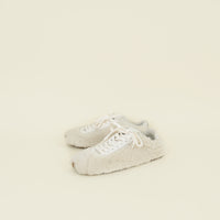 Miu Miu Bicolor Plume Shearling Sneakers 38.5