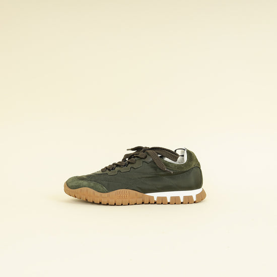 Miu Miu Loden Green Tyre Technical Sneakers 38