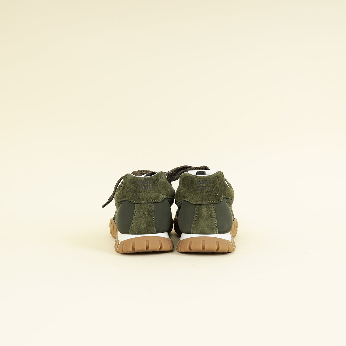 Miu Miu Loden Green Tyre Technical Sneakers 38