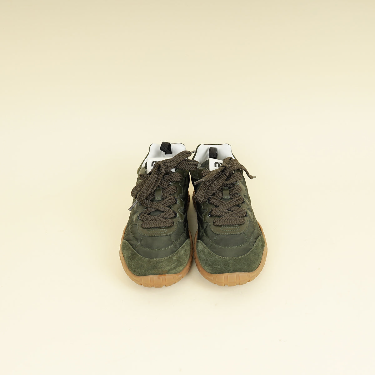 Miu Miu Loden Green Tyre Technical Sneakers 38