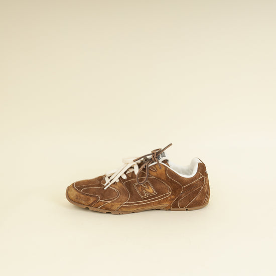 Miu Miu Cinnamon X New Balance 530 SL Suede Sneakers 42-MIU MIU-THE CLOSET