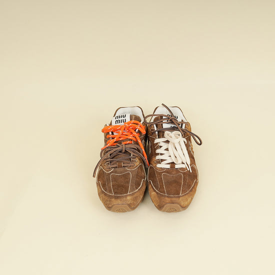 Miu Miu Cinnamon X New Balance 530 SL Suede Sneakers 42