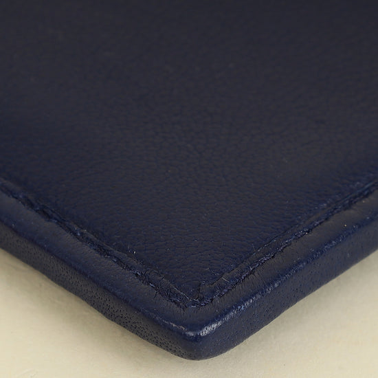 Miu Miu Navy Matelassé Card Holder-MIU MIU-THE CLOSET