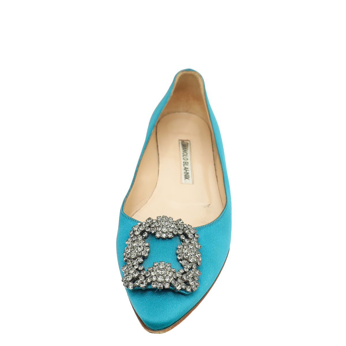 Manolo Blahnik Teal Hangisi Flats 37-Manolo Blahnik-THE CLOSET