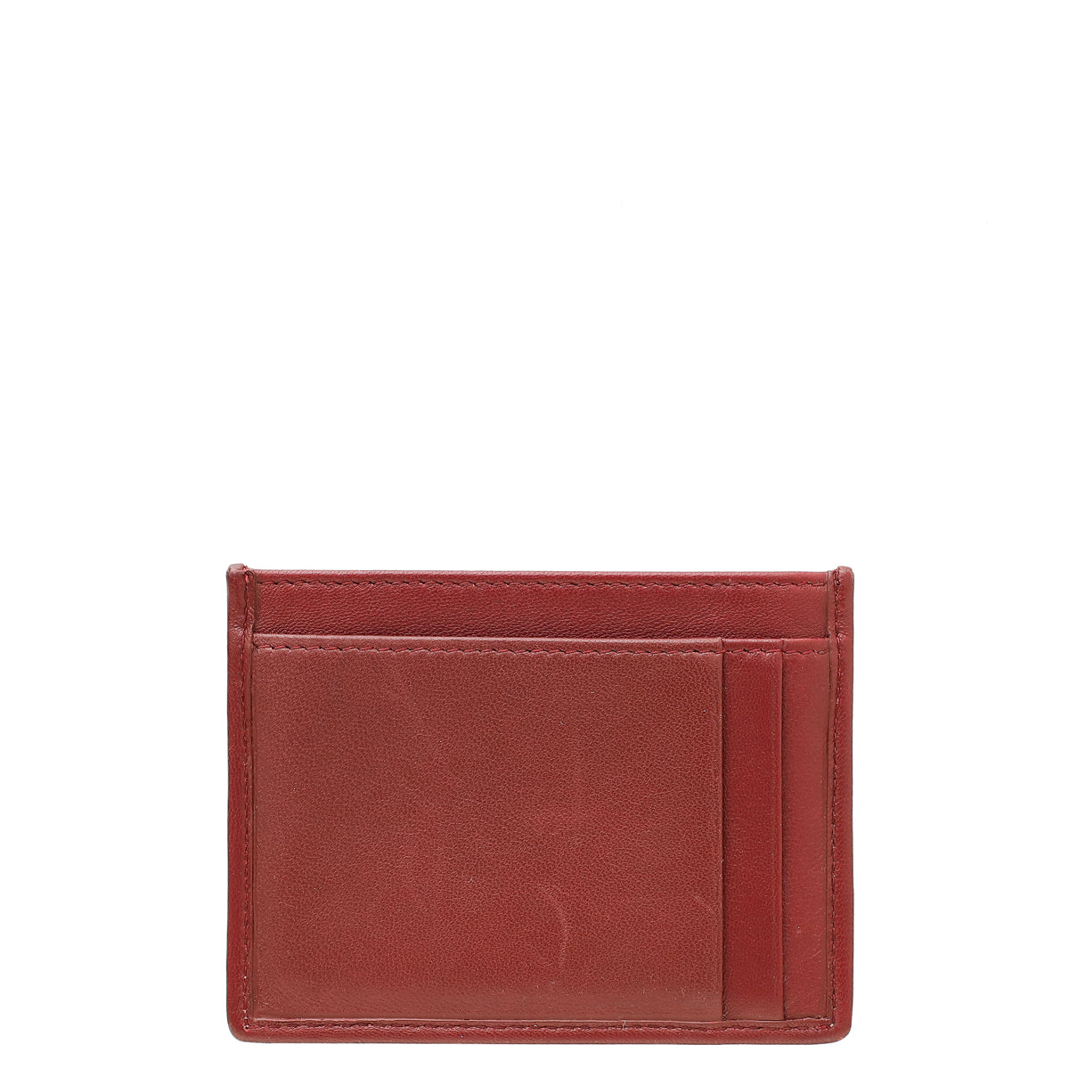 MIU MIU Burgundy Matelassé Nappa Card Holder