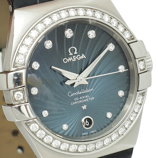 Omega Stainless Steel Diamond Constellation 35mm Watch