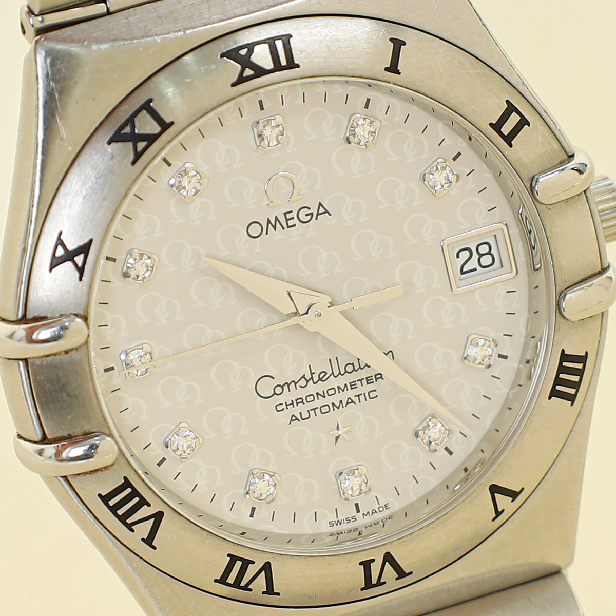 Omega Stainless Steel Daimond Constellation 50th Anniversary Automatic 35.5mm Watch