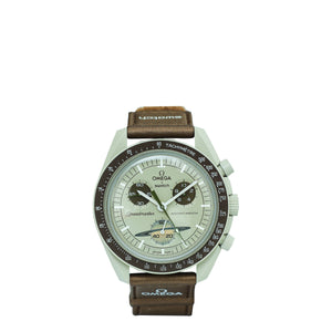 Omega Bicolor Swatch Speedmaster Moonswatch Mission to Saturn Quartz 41mm Watch