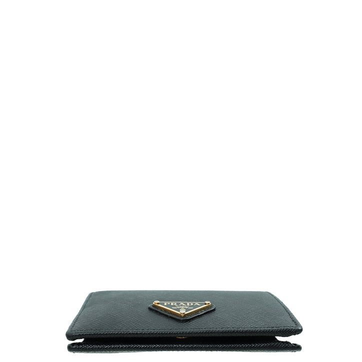 Prada Black Lux Small Bi-Fold Wallet