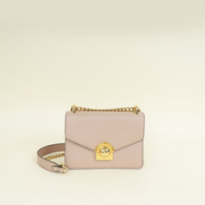 Prada Beige Pushlock Flap Chain Shoulder Bag