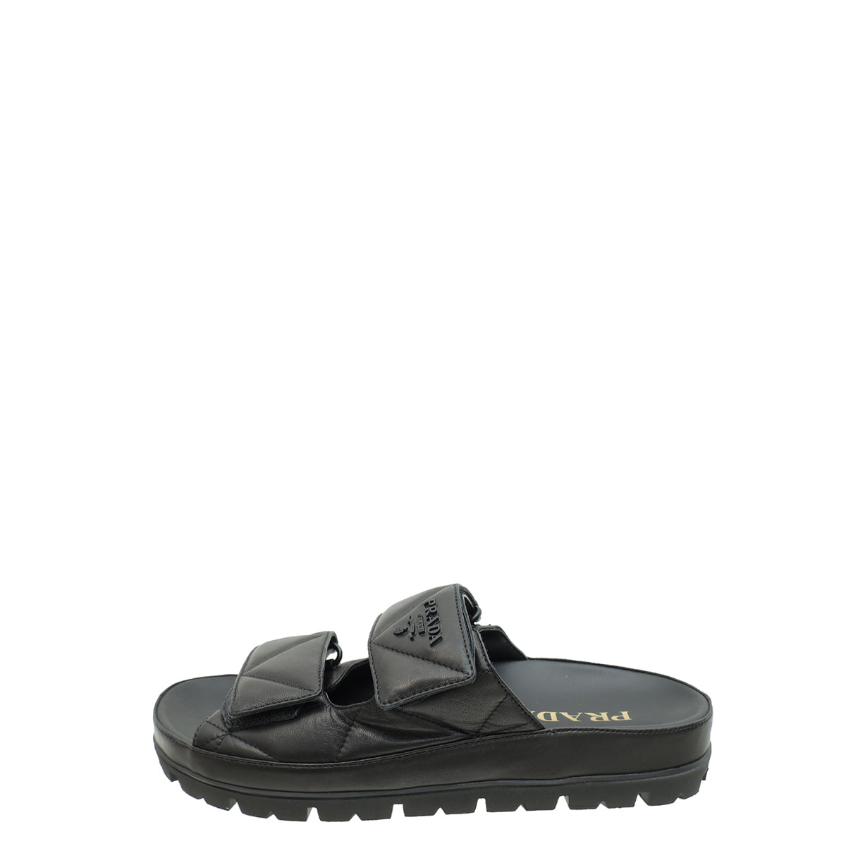 Prada Black Padded Sandals 37