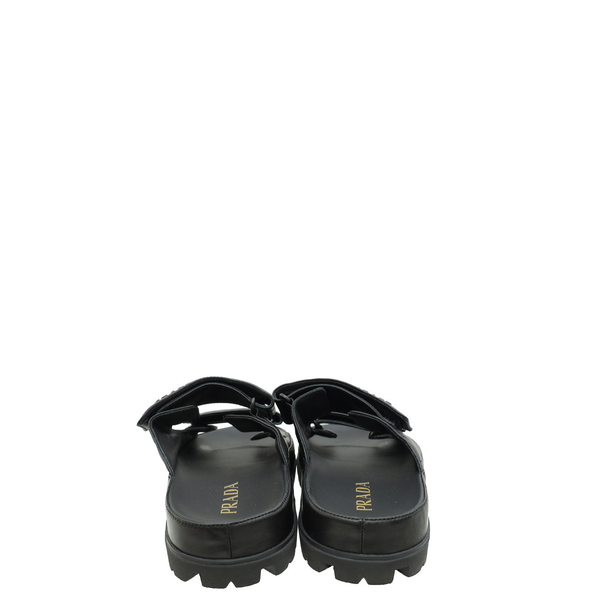 Prada Black Padded Sandals 37