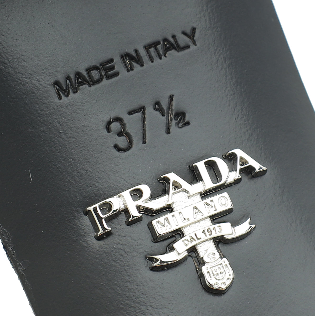 Prada White Triangle Logo Mules 37.5